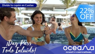 [Image: ¡Oceana Resort! Daypass All Inclusive Desayuno, Almuerzo, Snacks y Bebidas Ilimitadas!m]