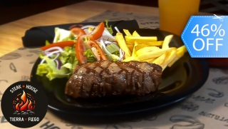 [Image: 2 Platos de 8 Oz de Puyazo o Lomito, Acompañamientos a Elección, Bebidas y Más.m]