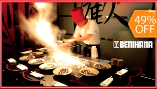 [Image: Benihana: Menú Teppanyaki para 4 + Bebidasm]