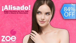 [Image: Alisado de Keratina a Elección entre 24K o Cherry &amp; Chocolate ¡Sin Restricciones! Kit de Mantenimiento y Más.m]