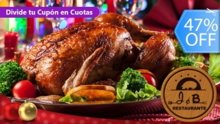 [Image: ¡Banquete de Thanksgiving! Pavo Horneado, Guarniciones y Más ¡Hasta para 12 Personas!m]