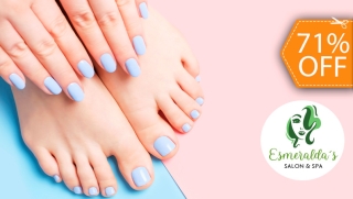 [Image: Manicure y Pedicure Spa con Esmaltado Permanente Gelishm]