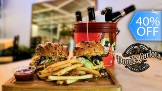 [Image: ¡Hamburguesas y Cubetazo! 6 Cervezas Gallo o Corona, Acompañamientos y Más.m]