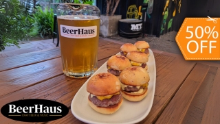 [Image: BeerHaus: 1 Pichel de Cerveza Artesanal + 6 Mini Hamburguesasm]