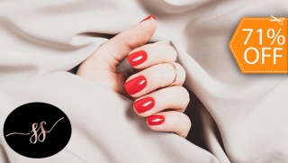 [Image: Uñas Acrílicas a Elección: Naturales o Cover de Color + Glitter en 2 Uñas + Esmaltado Permanente en Manosm]