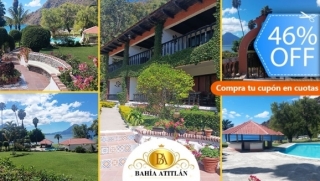 [Image: ¡Estadía para 2 en Atitlán! Habitación Doble, Piscina, Playa Privada, Vista al Lago y Volcanes, Jardines y Más.m]