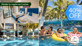 [Image: ¡Estadía Hasta Para 4 en Monterrico! Habitación Doble con A/C, Playa Privada, Piscinas, Jacuzzi y Más.m]