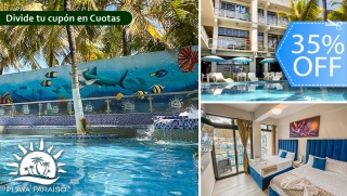 [Image: ¡Escapada Premium Hasta Para 4 en Monterrico! Habitación Twin, Desayunos, Playa, Jacuzzi, Piscinas y Másm]