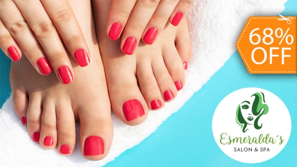 [Image: ¡Paga $12 en Lugar de $38 por Manicure Spa + Pedicure Spa + Esmaltado Permanente en Manos y Pies!m]