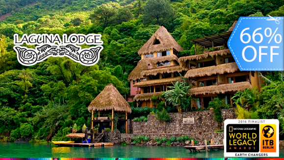 [Image: ¡Paga Q1,218 en vez de Q3,611 por Estadía para 2 Personas + Uso de Kayaks + Cóctel de Bienvenida + Entrada a Reserva Natural y Más en el Hotel 5 Estrellas Laguna Lodge Eco Resort en Atitlán!m]