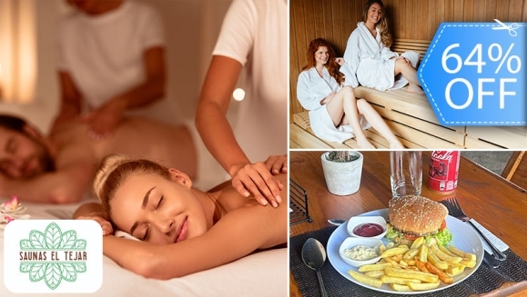 [Image: ¡Día de Spa ilimitado para 2! ¡Paga Q250 en vez de Q700 por Dia de Spa con Circuito de Sauna Húmedo o Baño de Vapor + 30 Minutos de Masaje Corporal + 2 Tazas de Té + 2 Menús de Hamburguesas y Papas Fritas con Gaseosas + Áreas de Descanso y Más!m]