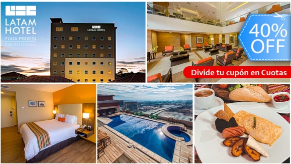 [Image: ¡Paga Q599 en Lugar de Q999 por Estadía de Lujo en LATAM, Xela: Habitación De Luxe para 2 Adultos + 2 Desayunos Buffet + Acceso al Roof Top con Jacuzzi al Aire Libre y Piscina Climatizada + Impuestos! ¡Sólo 125 Cupones Disponibles!m]