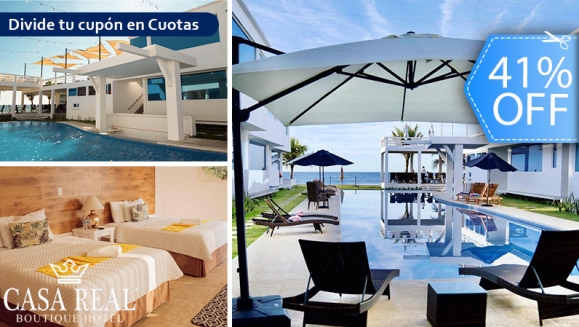 [Image: ¡Escape Frente al Mar en Casa Real Boutique, Monterrico! ¡Paga Q650 en Lugar de Q1,100 por Estadía en Habitación Doble Para Hasta 4 Personas + 2 Desayunos + Playa Privada + Piscina y Más!m]