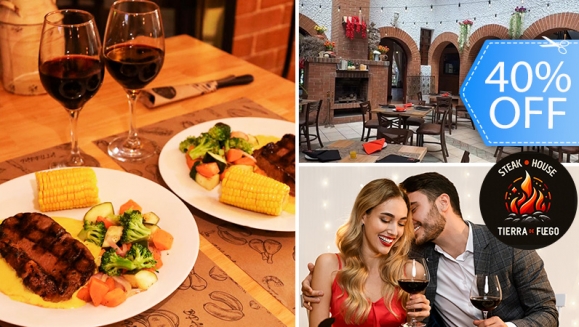 [Image: ¡Cita Romántica Asegurada! ¡Paga Q275 en Lugar de Q460 por 2 Platillos Asados a Elección: 8 Oz de Lomito o de Puyazo + Guarniciones a Elección + Salsa de Mostaza de la Casa + 2 Copas de Vino!m]