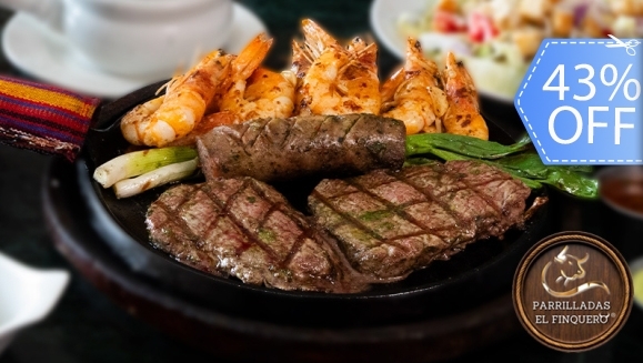 [Image: ¡Paga Q250 en vez de Q442 por Parrillada Mar y Tierra Para 2 Que Incluye: Lomito + Camarones A La Plancha, Al Ajillo o Empanizados + Chorizo + 1 Litro de Bebida + Guarniciones + 1 Crepa de Nutella, Fresa y Banano + Café!m]