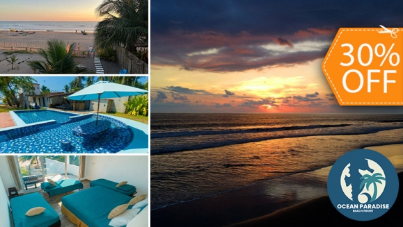 [Image: ¡Ese Plan en Grupo Ahora Tiene Vista al Mar! ¡Paga $153 en Lugar de $219 por Estadía Hasta Para 8 Personas en Ocean Paradise, Playa Barra de Santiago, Ahuachapán! ¡Solo 18 Cupones Disponibles!m]