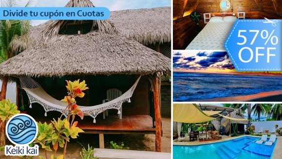 [Image: ¡Escapada Perfecta a la Playa! ¡Paga Q365 en Lugar de Q850 por 1 Noche para 2 Personas en Cabaña Tipo Hawaii con Baño Privado o Habitaciones Dobles con Baño Privado + Snacks de Desayuno + Uso de Instalaciones: Piscina, Hamacas y Más!m]