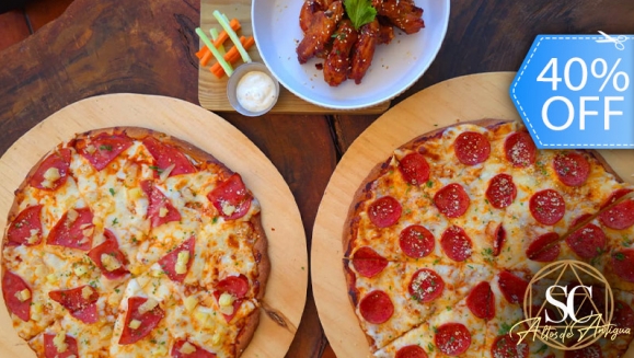 [Image: ¡Paga Q240 en Lugar de Q399 por 2 Pizzas a Elección Entre Hawaiana, Peperoni, Vegetariana o Margarita + Porción de Pechuguitas Empanizadas + Pichel de Gaseosa o Bebida Natural + 4 Helados de Vainilla con Syrup de Chocolate!m]