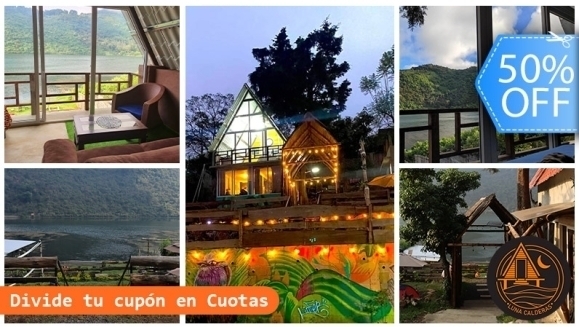 [Image: ¡Paga Q499 en Lugar de Q1,000 por Estadía para 4 Personas en Habitación Tipo Cabaña + Uso de Lancha de Remos + Uso de Instalaciones (Jardines, Hamacas, Fogata y Juegos de Mesa) + Impuestos Incluidos!m]