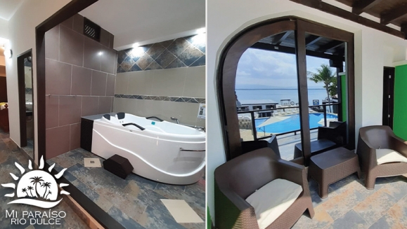 [Image: ¡Paga Q1,500 en Lugar de Q2,500 por Estadía de 3 Días y 2 Noches Para 2 Personas en Río Dulce: Habitación Suite Junior con A/C + 2 Desayunos + Jacuzzi Privado + Piscinas + Balcón con Vista Panorámica + Ingreso a Museo y Más!m]