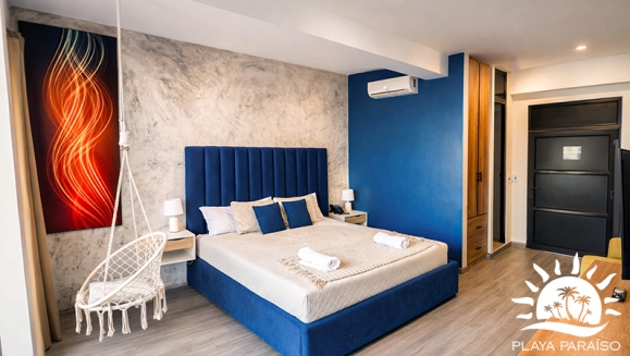 [Image: ¡Descanso Cerca del Mar! ¡Paga Q499 en Lugar de Q900 por Estadía de 1 Noche Para Hasta 2-4 Personas en Monterrico: Habitación con A/C + Ducha y Baño Privado + Televisión + Amenidades + Piscinas + Playa y Más!m]