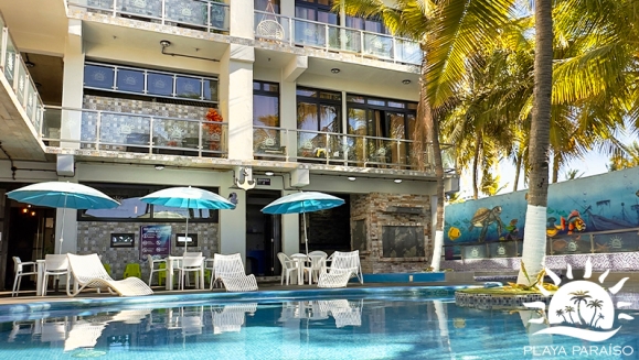 [Image: ¡Descanso Cerca del Mar! ¡Paga Q499 en Lugar de Q900 por Estadía de 1 Noche Para Hasta 2-4 Personas en Monterrico: Habitación con A/C + Ducha y Baño Privado + Televisión + Amenidades + Piscinas + Playa y Más!m]
