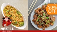 [Imagen:¡Paga $15 en Lugar de $29.96 por Banquete Asiático para 2-3 Personas: Orden de Pollo Agridulce, Teriyaki o a la Naranja + Tacos de Res + Chow Mein + Pichel de Té Verde o Melocotón!]