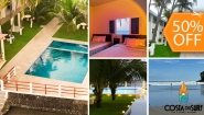 [Image: ¡Paga $75 en Lugar de $150 por 1 Noche para hasta 4 Personas + Desayunos en Hotel Costa del Surf en Playa las Flores!m]