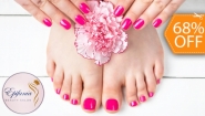 [Image: ¡Paga $12 en Lugar de $38 por Manicure Spa + Pedicure Spa + Esmaltado Permanente OPI o Gelish en Manos y Pies!m]