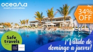 [Image: ¡Oceana Resort 1 Noche TODO INCLUIDO (Domingo a Jueves)! ¡Paga $251.45 en Lugar de $382.39 por Estadía Familiar para 2 Adultos y 2 Niños (De 0 a 5 años) en Habitación Superior + Impuestos Incluidos!m]