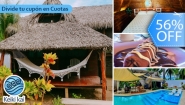 [Image: ¡Escapada Perfecta a la Playa! ¡Paga Q375 en Lugar de Q850 por 1 Noche para 2 Personas en Cabaña Tipo Hawaii con Baño Privado o Habitaciones Dobles con Baño Privado + 2 Desayunos + Uso de Instalaciones: Piscina, Hamacas y Más!m]