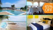 [Image: ¡Paga $68.75 en Lugar de $125 por Estadía de 1 Noche para 3 Personas + 3 Desayunos en Playa Torola!m]