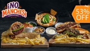 [Image: ¡No Manches, Qué Rico! ¡Paga $12 en Lugar de $25.47 y Disfruta Un Combo Para 2: Escoge entre Burritos o Tortas con Carne a Elección + Papas + Entrada a Elección: Nachos, Esquite o Sopa de Tortilla!m]